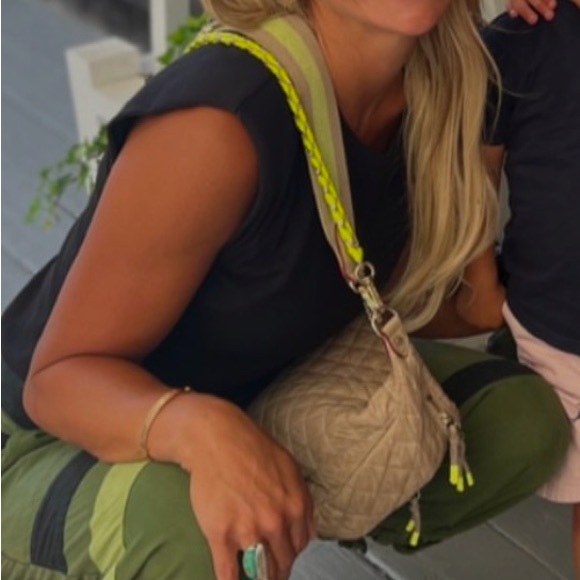 MZ WALLACE Crosby crossbody sling bag in quilted nylon and leather NEW RARE - Picture 3 of 15